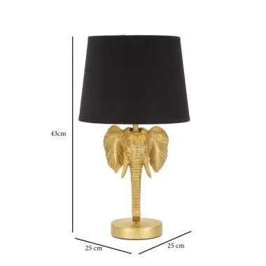 LAMPA STOŁOWA SŁOŃ 25X43 cm
